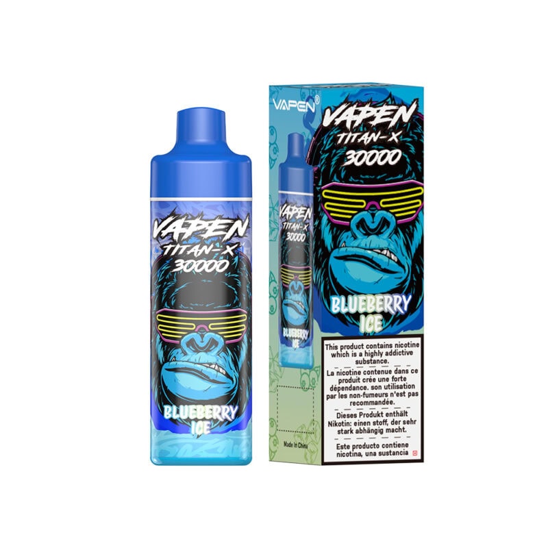 VAPEN TITAN X 30000 Puffs 30k Rechargeable Disposable Vape Kit 30mL  Prefilled E-liquid 2% & 5% Nicotine,