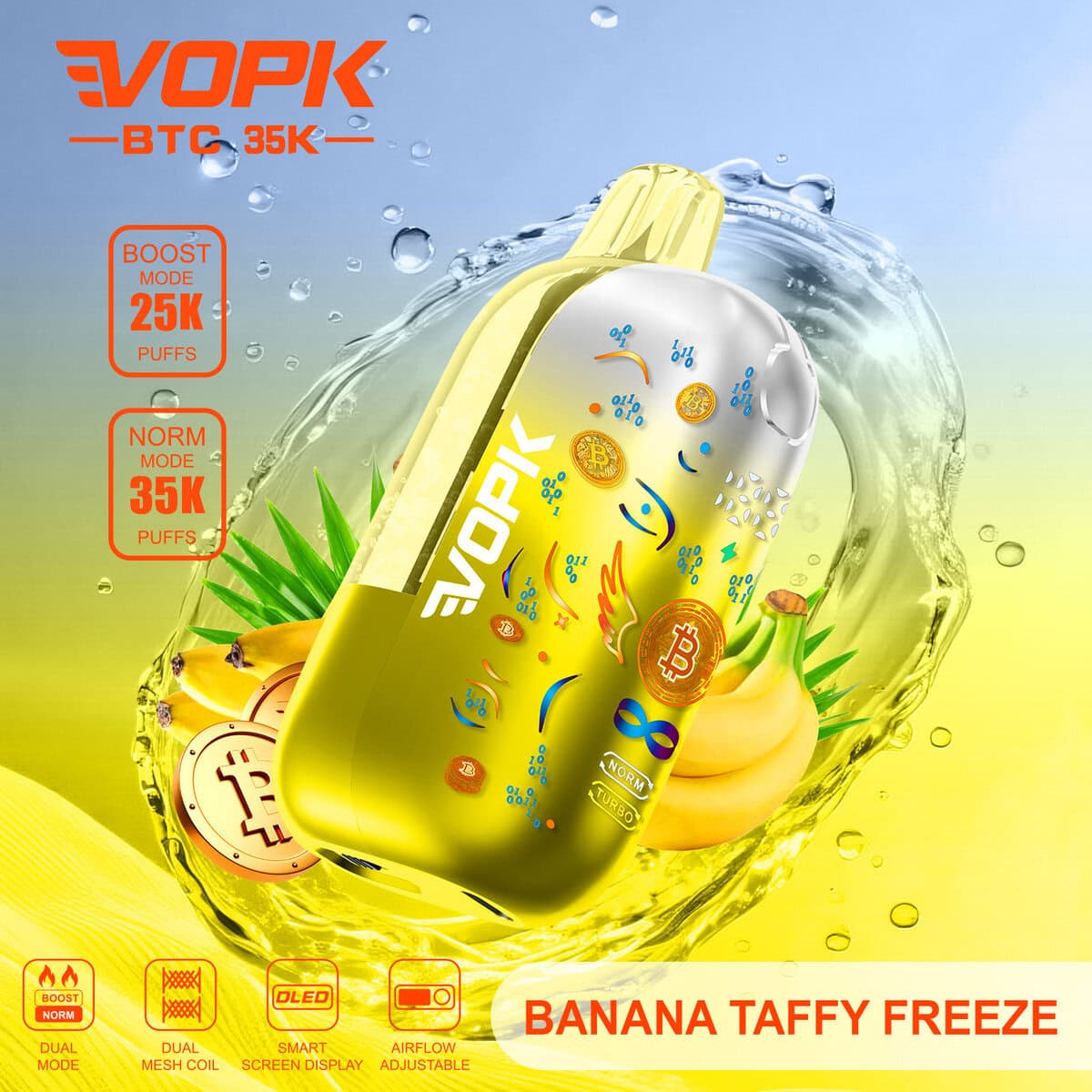 VOPK BTC 35K Puff Kiwi Vape | Acquista online in Germania