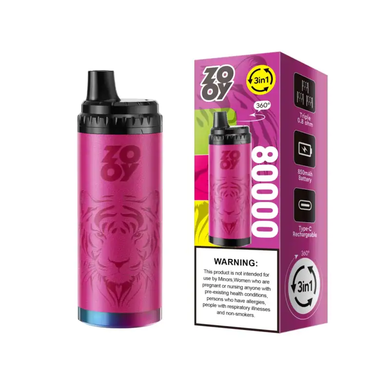 Zooy King Triple 80000 80K Puff Disposable Vape 3 in 1 Vape