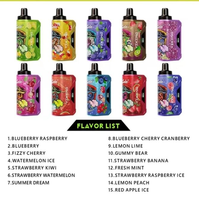 Vapsolo 12000 PUFF VAPER Disposable Vape E Cigarettes Pen LCD Screen Mesh Coil Prefilled Pod 12K PUFFS Rechargeable Shisha Pen 15 Flavors