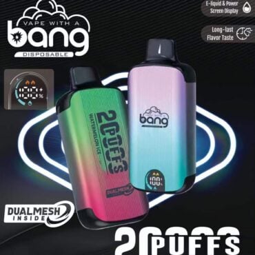 Bang 20k puffs moq 10pcs  Two Mesh Coil LED display Disposable E Cigarettes Puff 20000 Vapes Vaper
