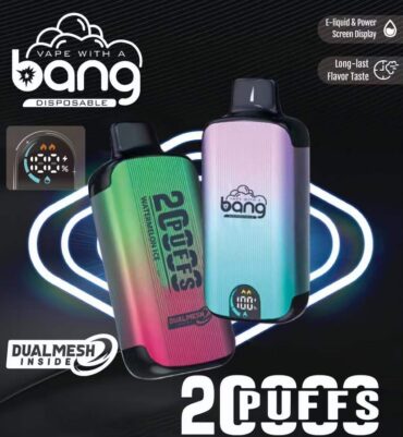 Bang 20k puffs moq 10pcs  Two Mesh Coil LED display Disposable E Cigarettes Puff 20000 Vapes Vaper