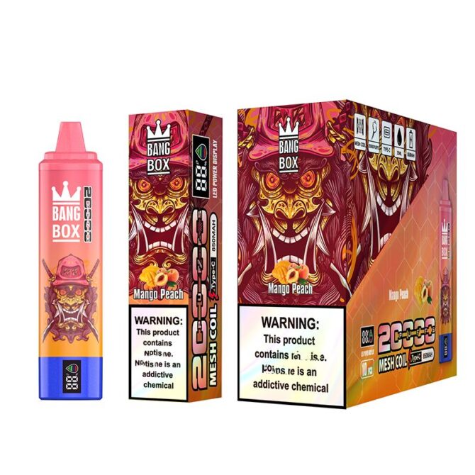 Bang Box 20000 Disposable Vapes Pen 26ml E Cigarette DUAL MESH Recharge Mesh Coil Vape Puff 20000