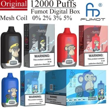 RandM Fumot Digital Box 12k puffs moq 10pcs vape shop Disposable E Cigarettes 12000 puff vapers