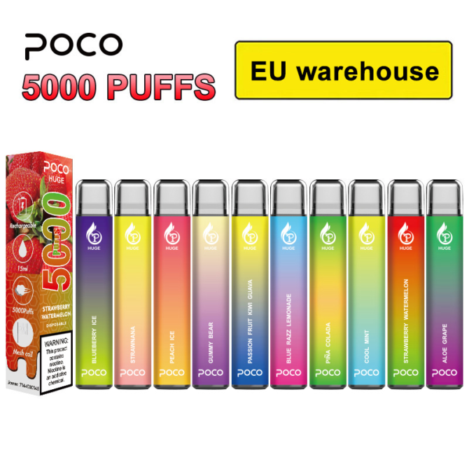 EU Warehouse POCO 5000 puff 10 flavors Nicotine 50mg 5 day delivery vape puff poco