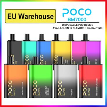 EU Warehouse POCO 7000 puff 850mAh Type-C Charger E liquid 17ML 1.2ohm Mesh coil 10 flavors Nicotine 50mg 5 day delivery vape puff poco