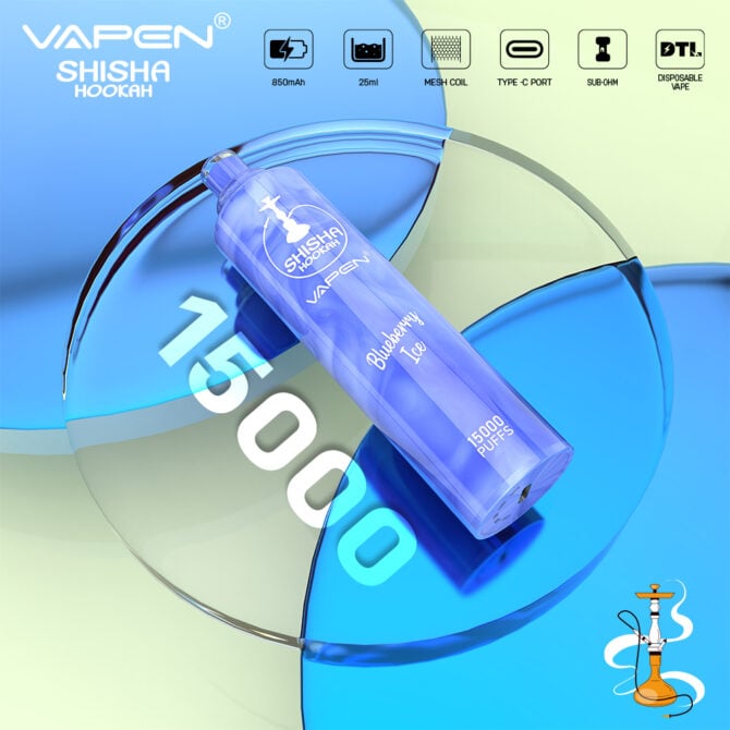 VAPEN SHISHA HOOKAH 15000 Puffs e cigarettes eu local warehouse Direct-to-lung (DTL) puff 15k vape stores