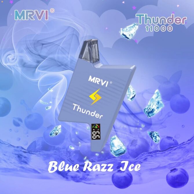 Mrvi Thunder 11000 Puffs 19ml E-Liquid 600mAh Battery Disposable E Cigarette Vaper Vape 11K Puff