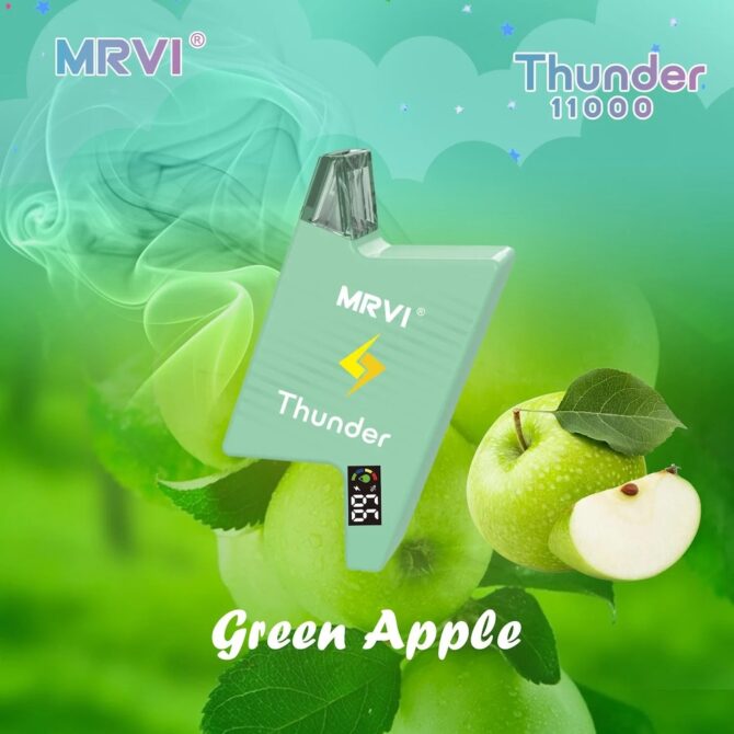 Mrvi Thunder 11000 Puffs 19ml E-Liquid 600mAh Battery Disposable E Cigarette Vaper Vape 11K Puff