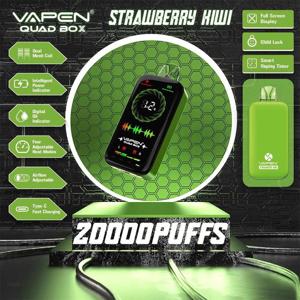 elfbar elfa kaufen Vapen Quad Box 20000 EU – Smart Full Screen 20K Puffs 4-Mode Wholesale