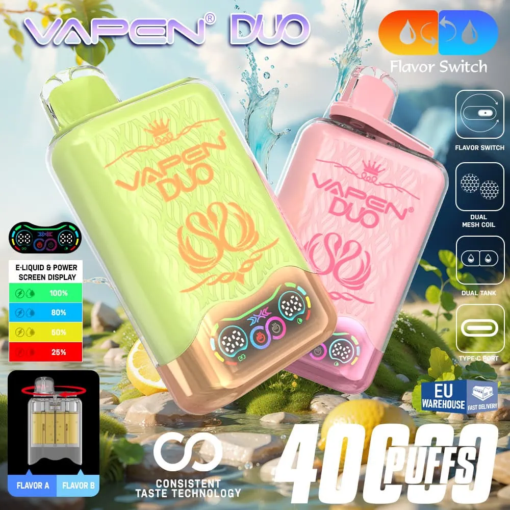 elfbar elfa kaufen EU Warehouse 2-7days Ship 40000 Puffs 40K Vapen Duo Dual Mesh 2in1 Flavors  Wholesale Vape Disposable Electronic Cigarette Puff 2in1 Switch Flavors Vape  Manufacturers & Suppliers – Made-in-China.com main image 0
