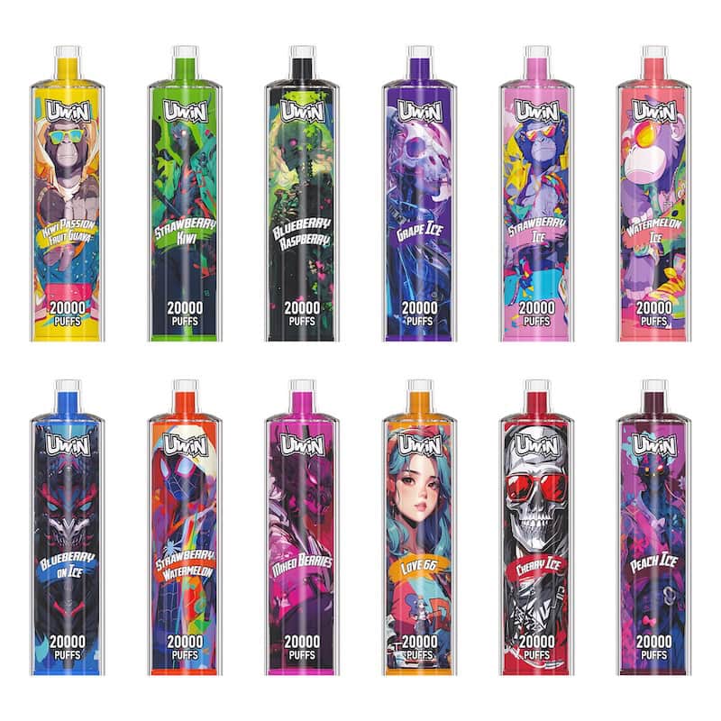 Cachimba Uwin SHISHA HOOKAH 20k Crystal - Vaporizador recargable con 20000 caladas, capacidad de 25 ml, resistencia de malla, 850 mAh, 0-5 % de nicotina, 12 sabores (DTL)