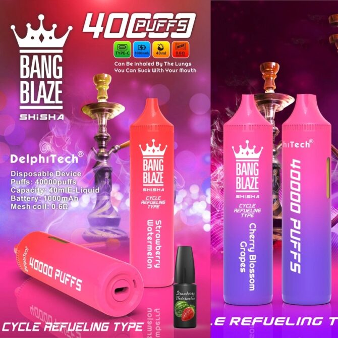 selling Bang Blaze Shisha 40000 Puffs vape shop