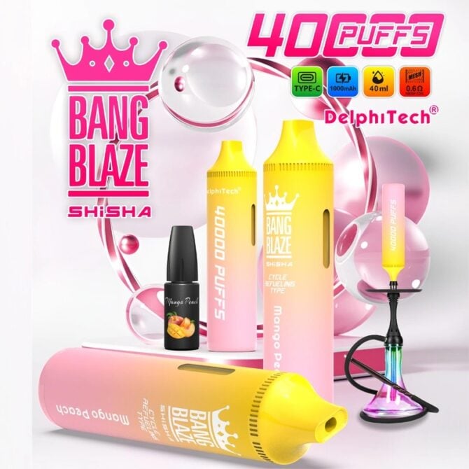Bang Blaze Shisha 40000 Puffs Refillable Disposable Vape zigarette