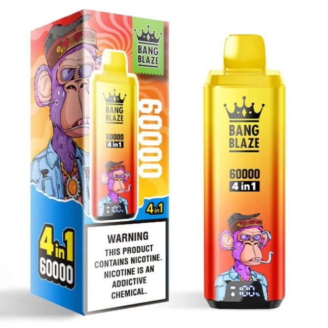 BANG BLAZE 60K PUFF – 4-IN-1 FLAVOR FUSION DISPOSABLE VAPE
