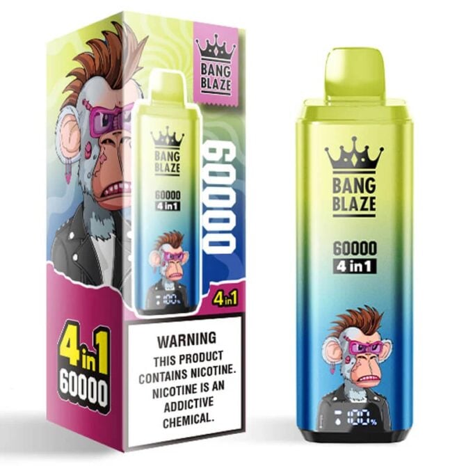 BANG BLAZE 60K PUFF – 4-IN-1 FLAVOR FUSION DISPOSABLE VAPE