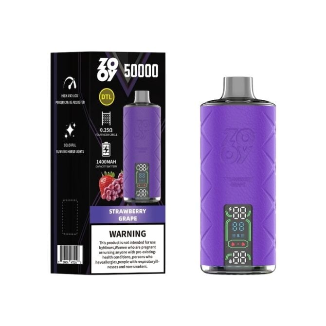 Type-C Rechargeable 50000 Puff Vape - 0.25Ω Mesh Coil for Massive Clouds