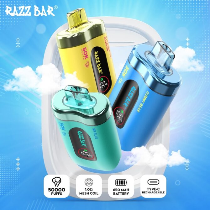 buy Razz Bar 50K Puffs Vape Razzbar 50000