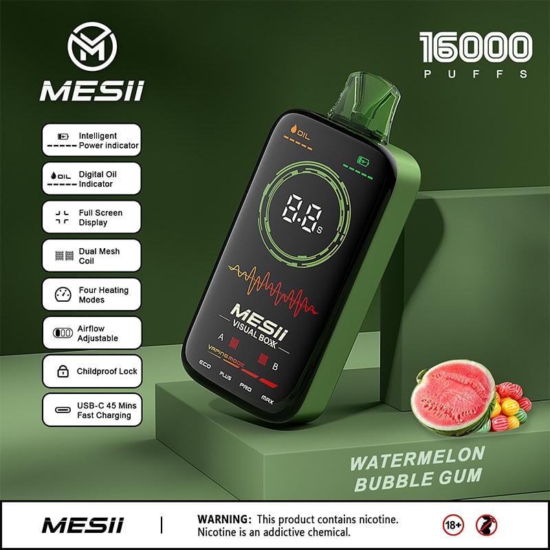 Mesii 16000 Puff 16k Visual Box Vape 20ml 15 íz akciós vape akciók a közelemben
