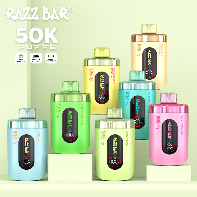 Razz Bar 50K Puffs Disposable Vape – Massive Puffs, Rich Flavors