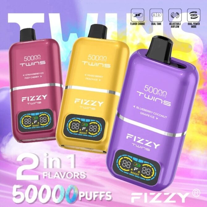 Fizzy Twins 50000 50K Puffs