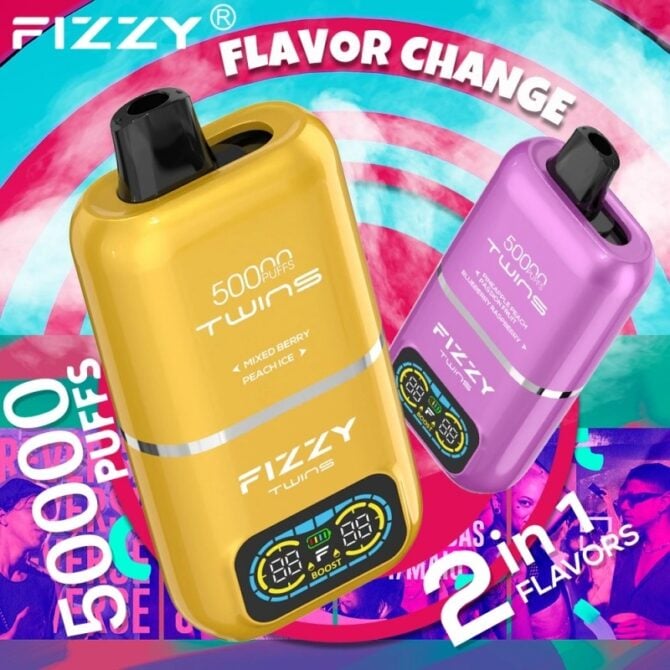 Fizzy Twins 50000 50K Puffs