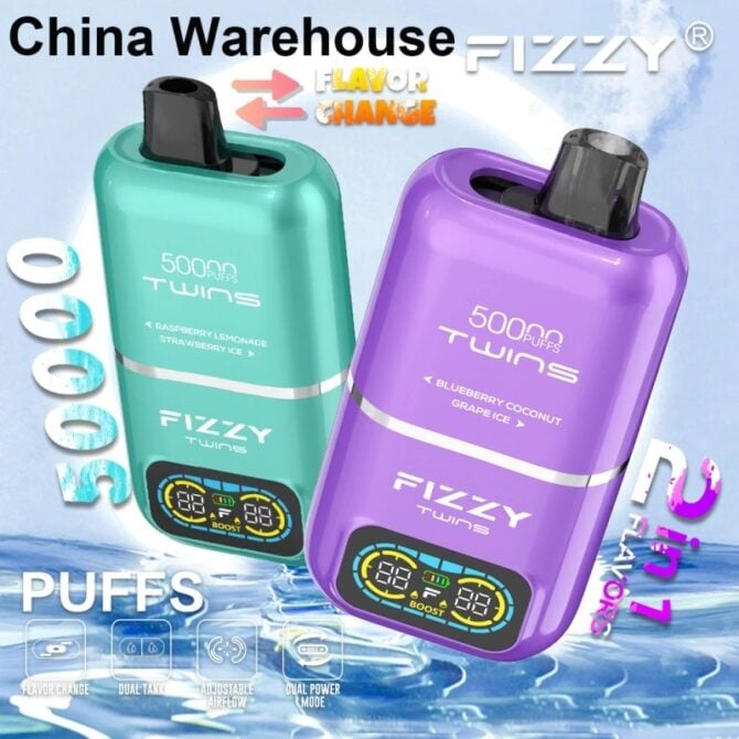 Fizzy Twins 50000 50K Puffs