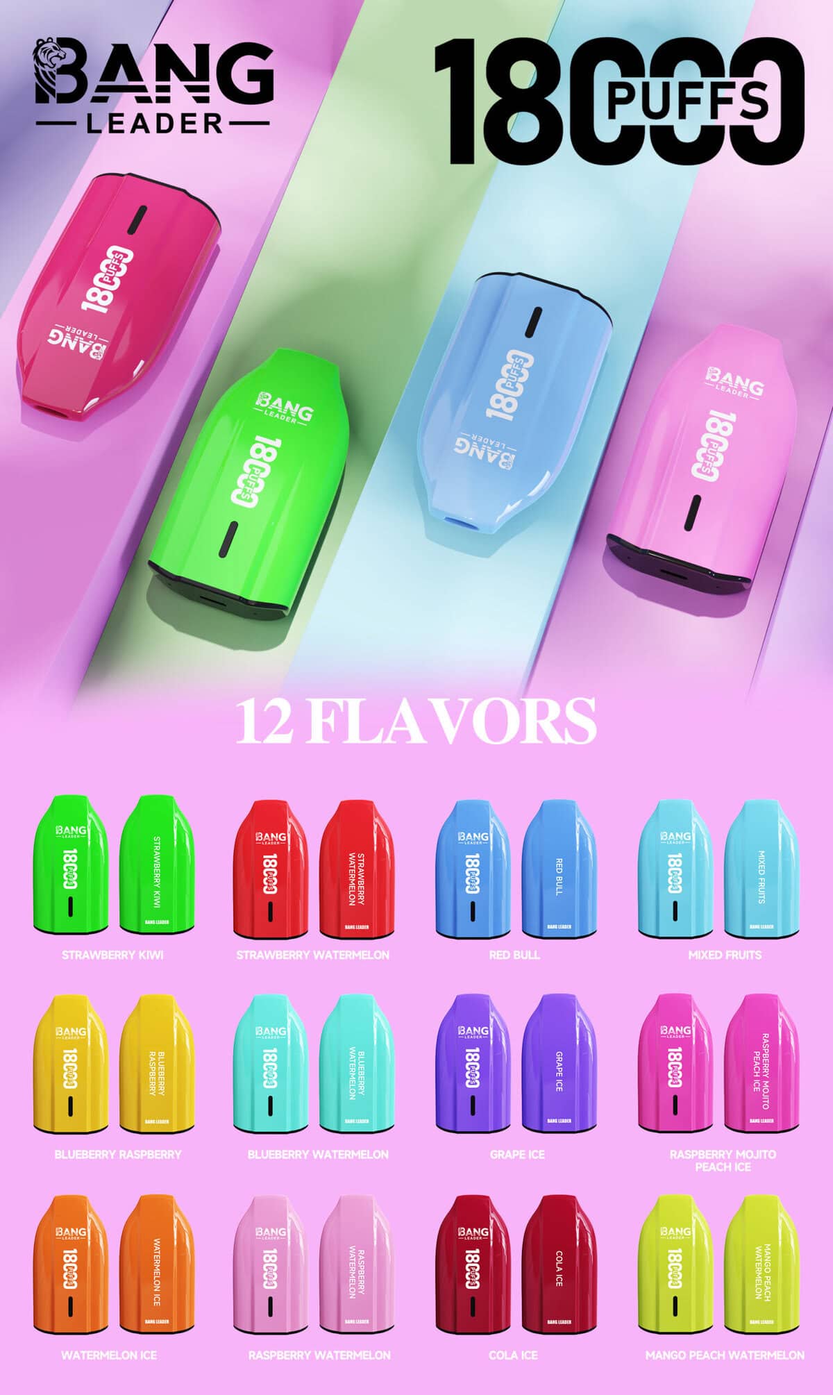 Bang Leader 18K 18000 Puffs Vape Barato