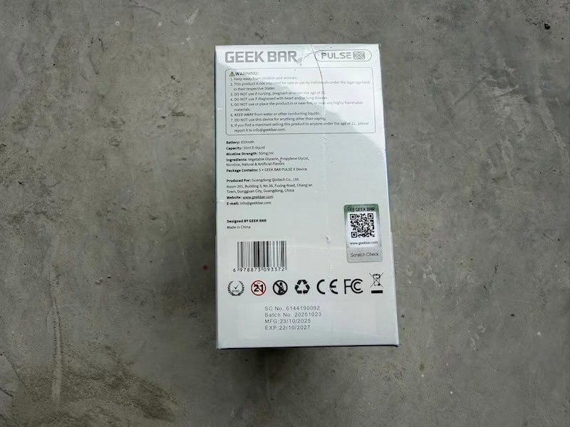 Geek Bar Pulse X 25K Puffs Disposable Vape Device | 18mL E-Liquid 5% Nicotine Dual Vaping Modes