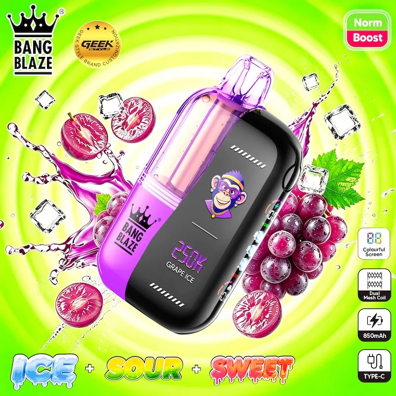 BANG Blaze 250k Operational Modes Vivivapes BANG Blaze 250k Norm and Boost Mode Switch Interface