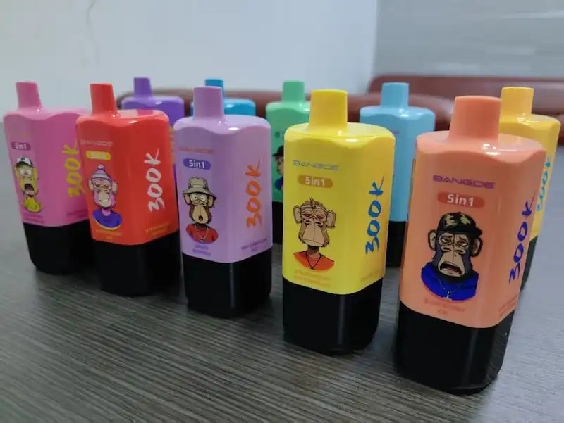 ViviVapes colorful 5-in-1 vape juice bottles with vibrant packaging and cartoon character designs.