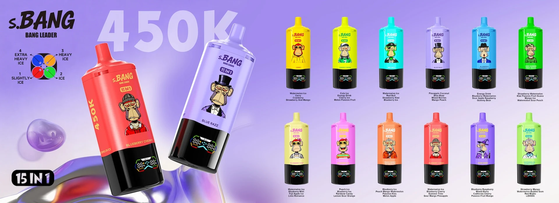 Bang Leader 450K 15 in 1 Disposable Vape