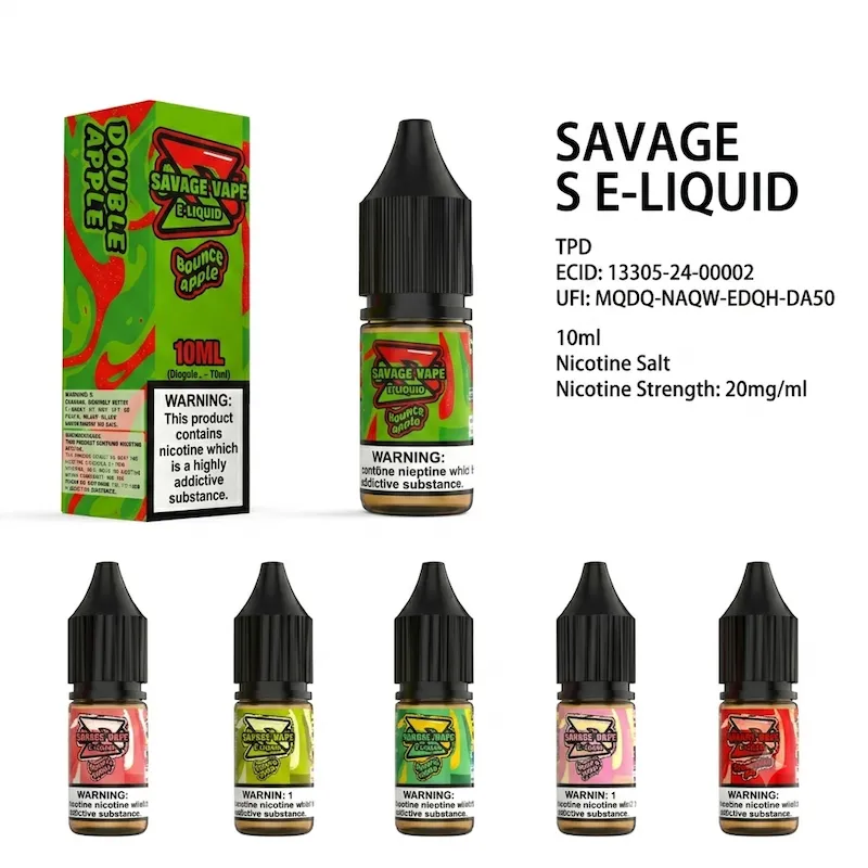 Vivivapes SAVAGE VAPE fruity flavor 10ml 20mg nicotine salt e-liquid