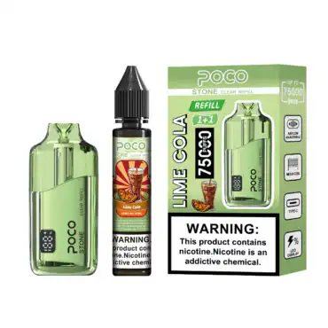 POCO STONE 75000 Clear Refill Disposable Vape – 75K Puffs Rechargeable Vape