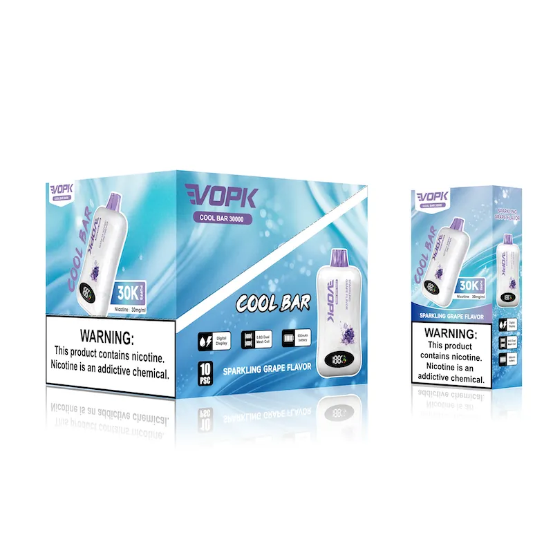 VOPK 30K Vape Wholesale Europe Vivivapes VOPK Cool Bar flavors list display