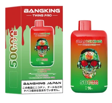Colorful flavor options available for Bang King Twins 50K Pro vape