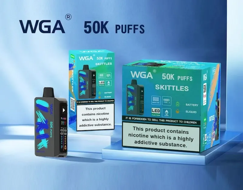 WGA 50K puffs disposable vape compared with WGA Crystal Pro Max 15k series