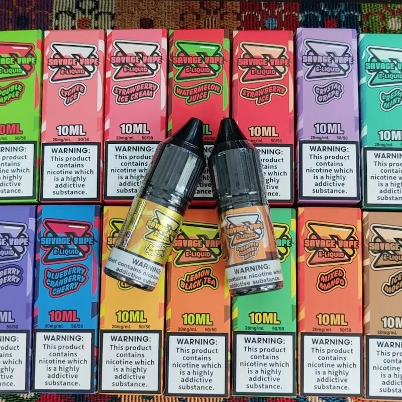 WechatIMG620 Vivivapes SAVAGE VAPE 10ml 20mg nicotine salt e-liquid packaging box