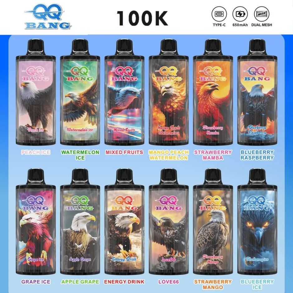 QQ Bang 100k Vape e-cigarette, enjoy different flavors