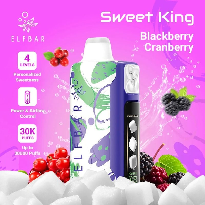 imgi 104 BlackberryCranberry d4288852 3b48 451f 90e8 ELFBAR Sweet King 30000 30k Puffs Rechargeable Disposable Vape Kit elfbar