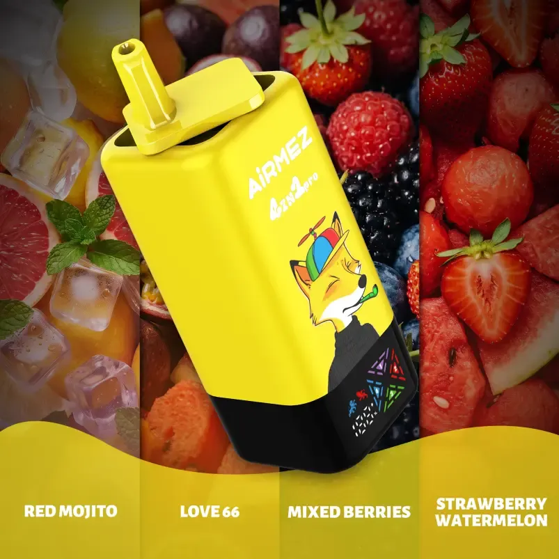 imgi 105 Airmez Fox 120000 Puffs 4in1 Pro 5 Vivivapes Airmez Fox 4 in 1 Vape 60ml Total Capacity 15ml Independent Tanks