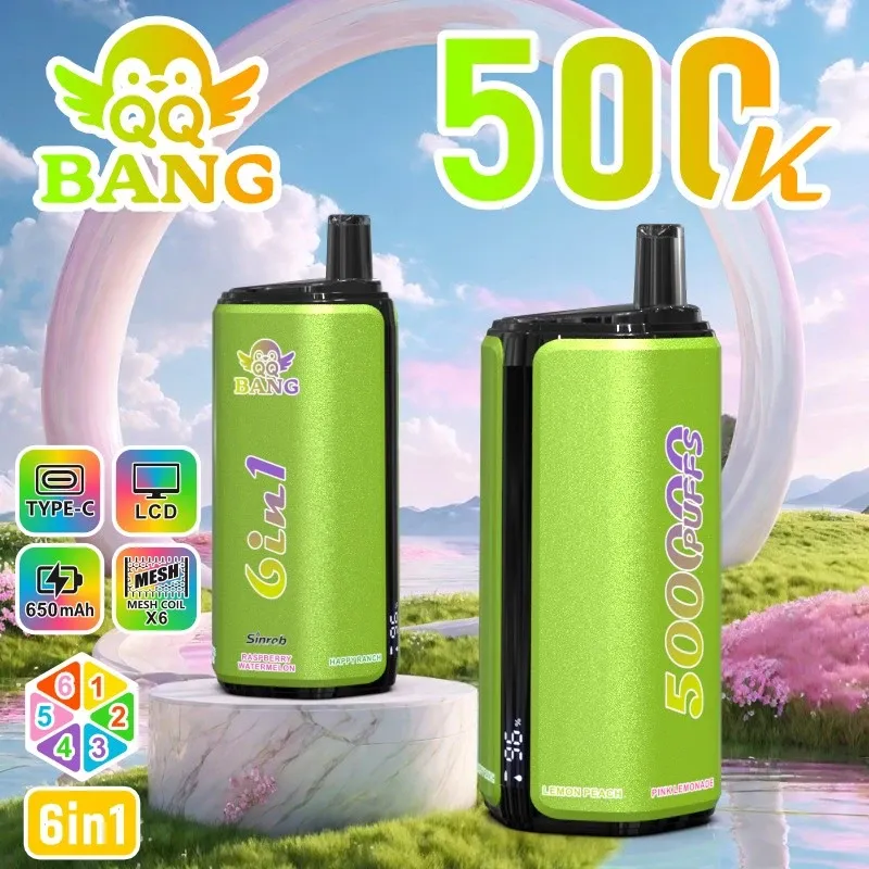 High-capacity QQ Bang 500k puff vape device in hand