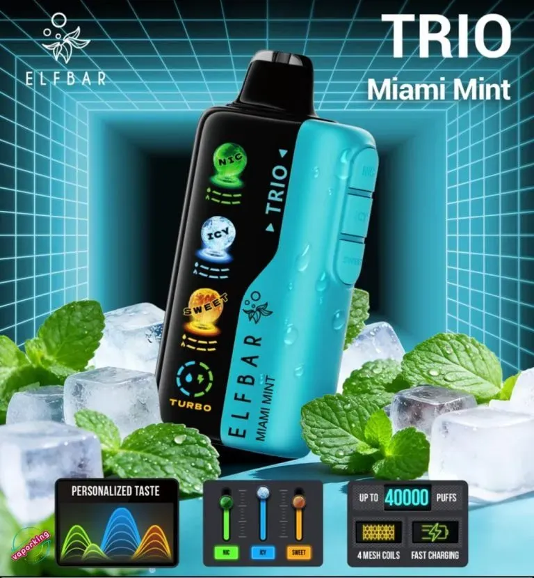 ELFBAR TRIO 40k normal mode up to 40000 puffs LED indicator