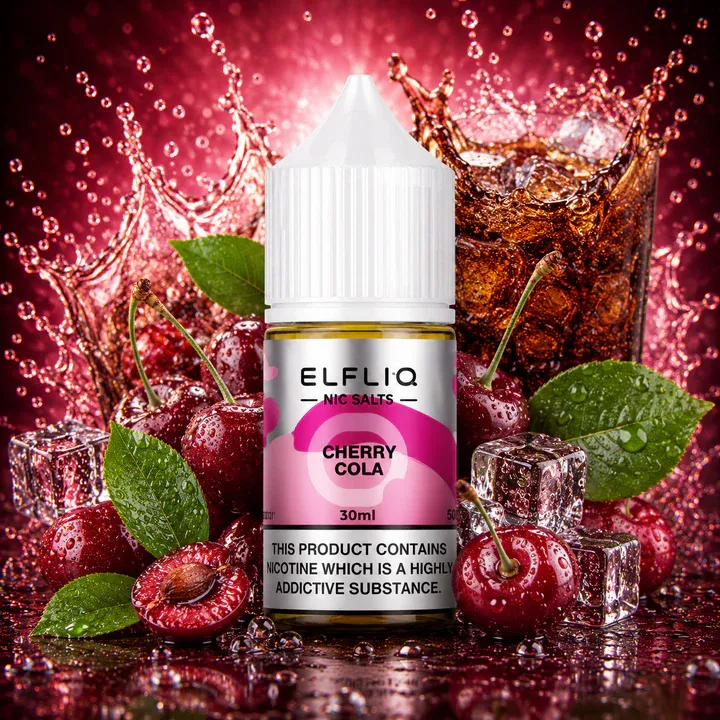 ELFBAR ELFLIQ 30ml 50mg nicotine salt e-liquid front bottle view authentic Elf Bar vape juice