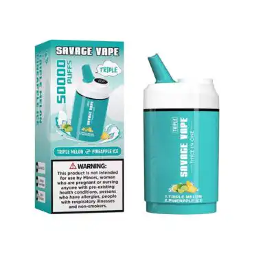 Savage Vape SOOOO Puffs disposable vape with triple melon and pineapple ice flavor.
