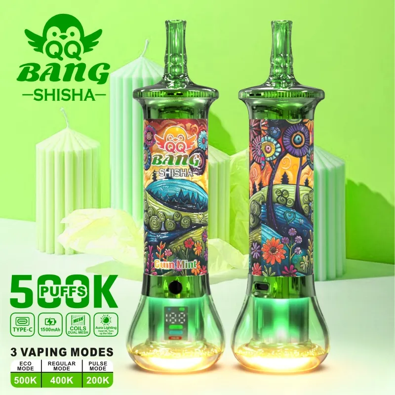 imgi 131 24hvape qq bang shisha 500k gum mint Vivivapes Cooling Gum Mint QQ Bang 500k Shisha rechargeable hookah vape.