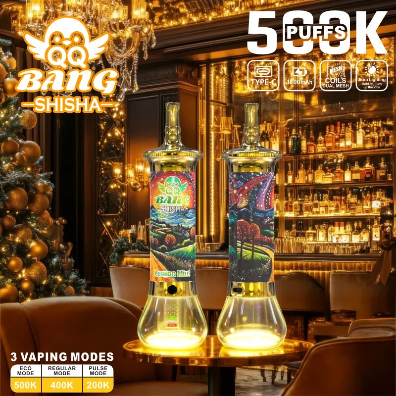imgi 132 24hvape qq bang shisha 500k lemon mint Vivivapes Lemon Mint flavor QQ Bang 500k Shisha 3 mode DTL hookah pen.