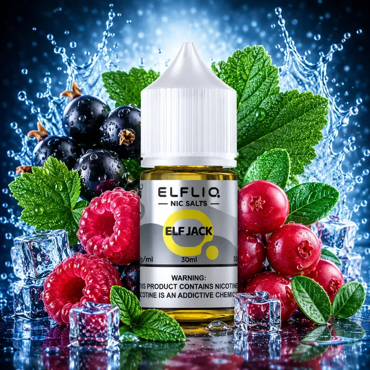 Elfbar Elfliq 30ml 50mg nic salt bottle cap and child-resistant closure system