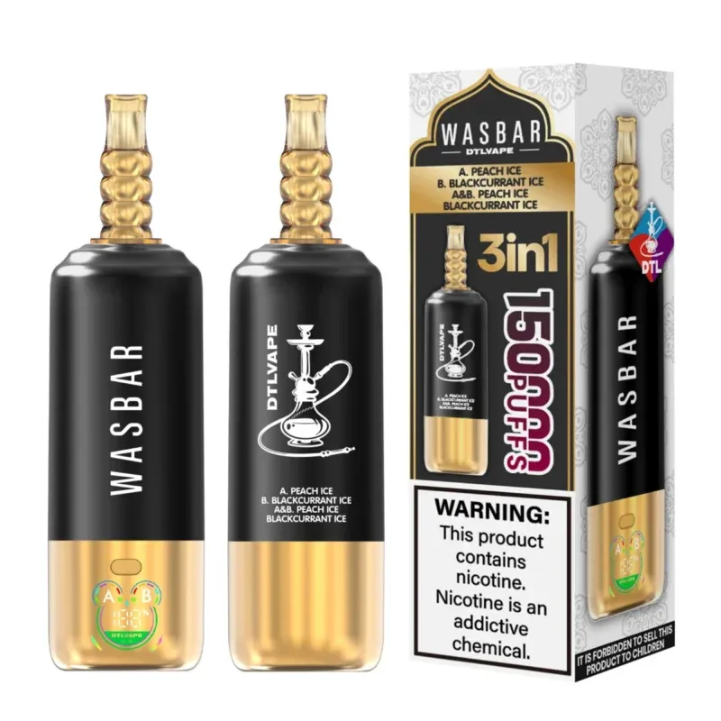 WASBAR 150000 Puffs 3-in-1 flavor disposable DTL vape device