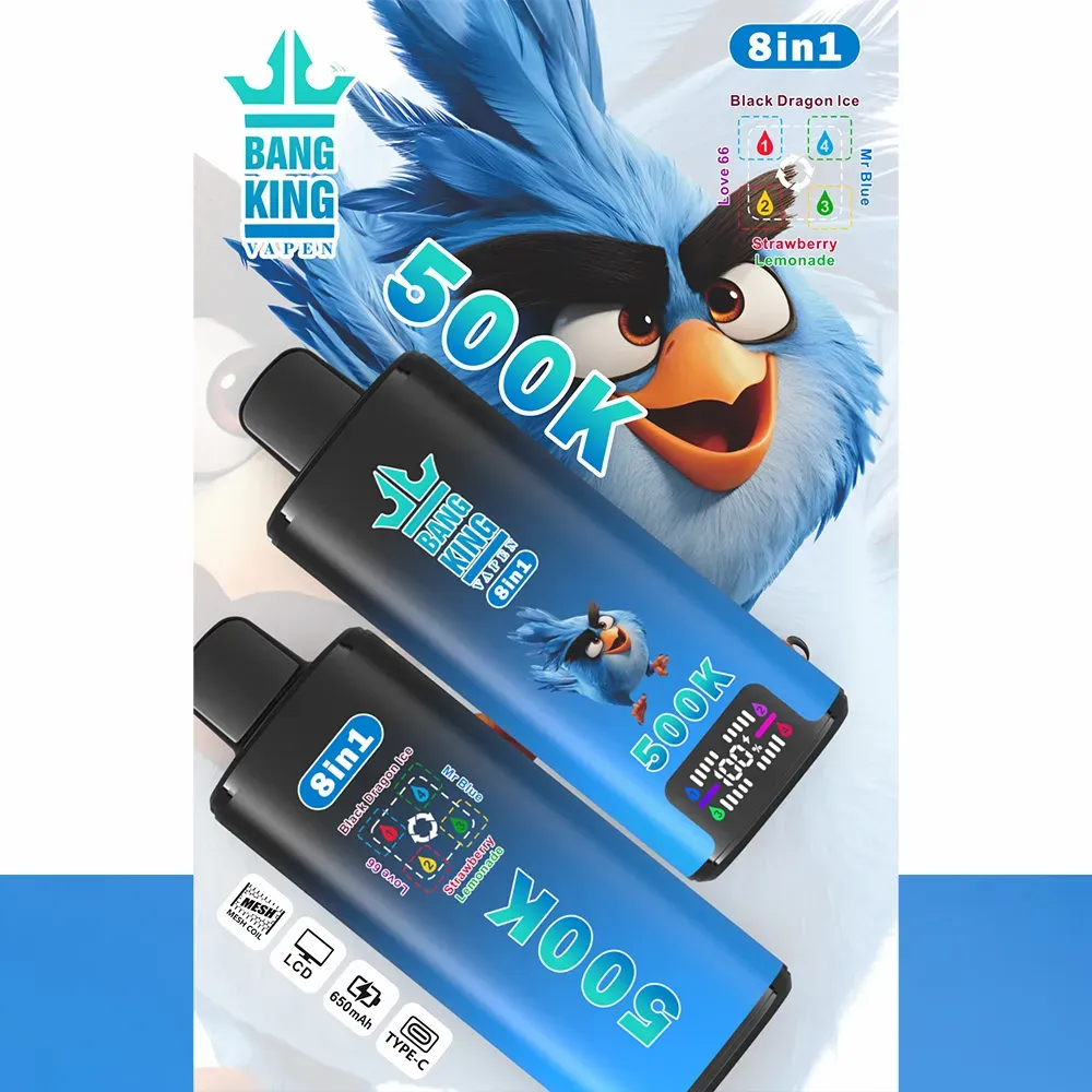 imgi 150 24hvape bang king 500k 8 in 1 black dragon ice love 66 mr blue strawberry lemonade.jpg Vivivapes Bang King 500K 8 in 1 Disposable Vape | 500,000 Puffs Bulk Buy
